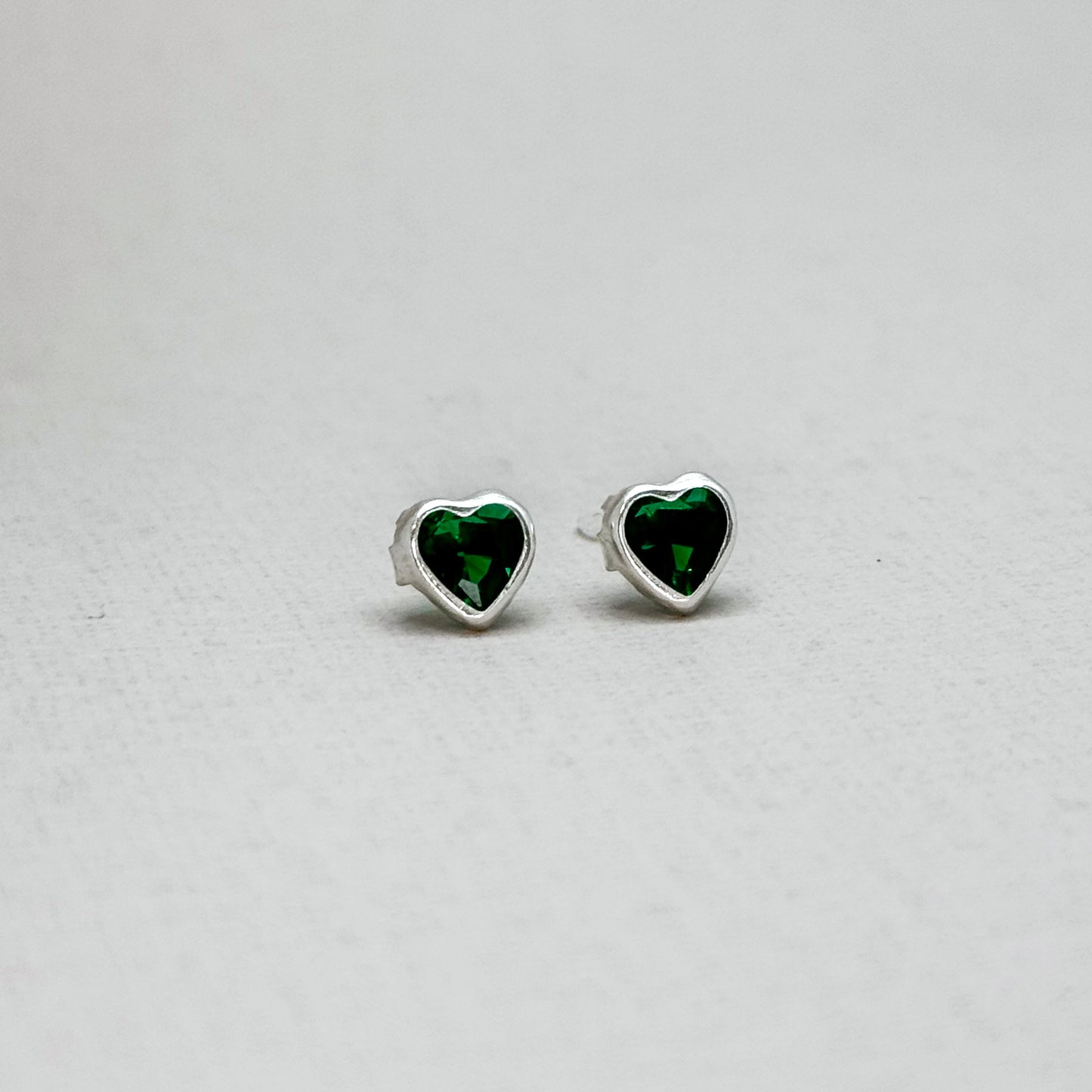 EMERALD HEART EARRINGS