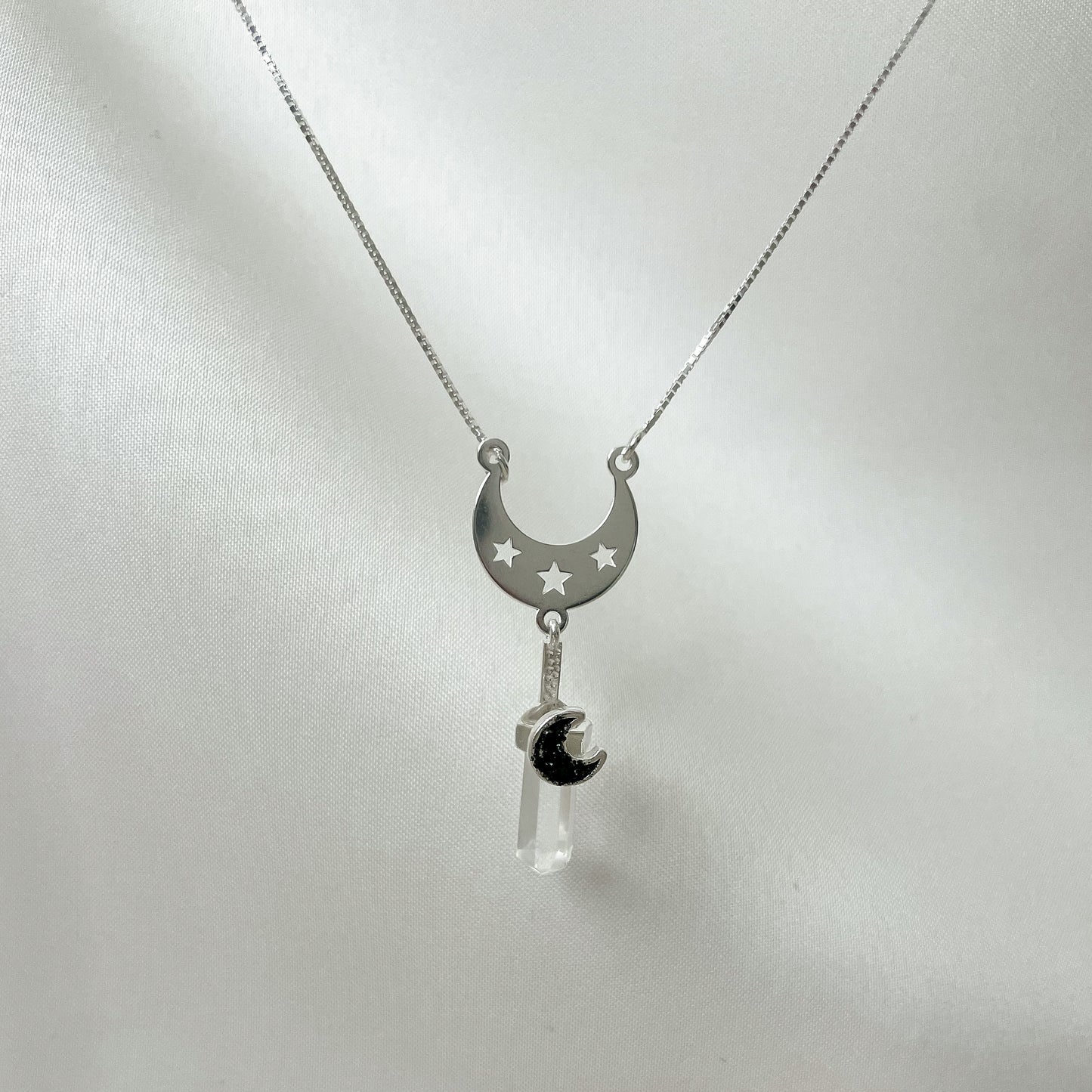 MOON CLEAR QUARTZ NECKLACE